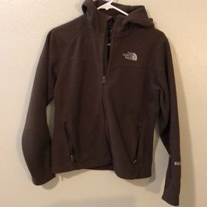 North face hooded fleece windwall jacket